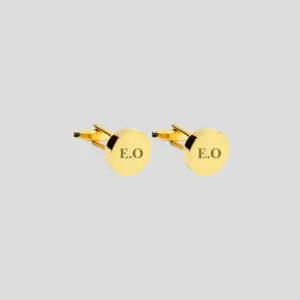 Engraved Gold Cufflinks