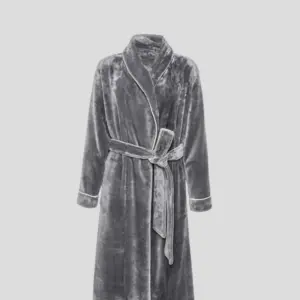 Premium Fleece Robe in Grey